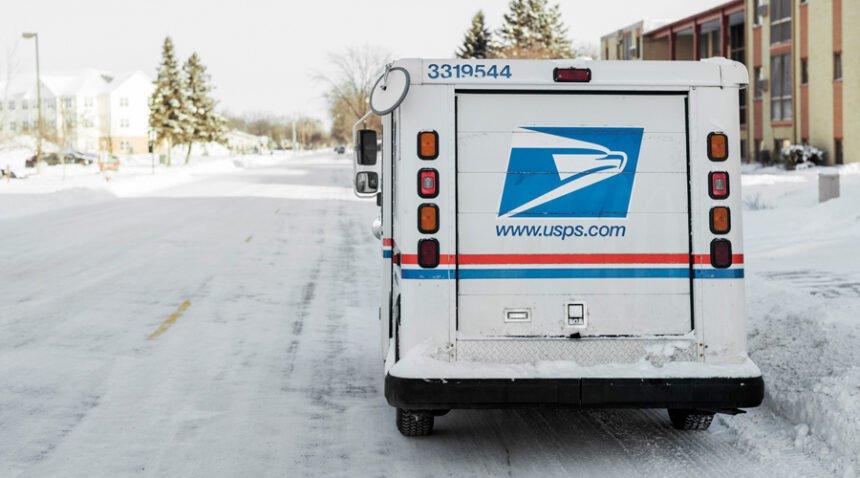usps mail delivery winter storm