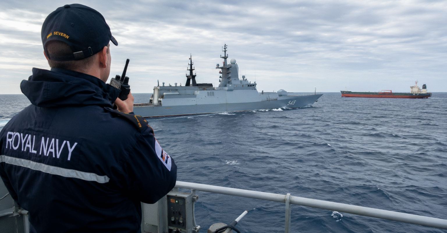 royal navy intercepts russian warship